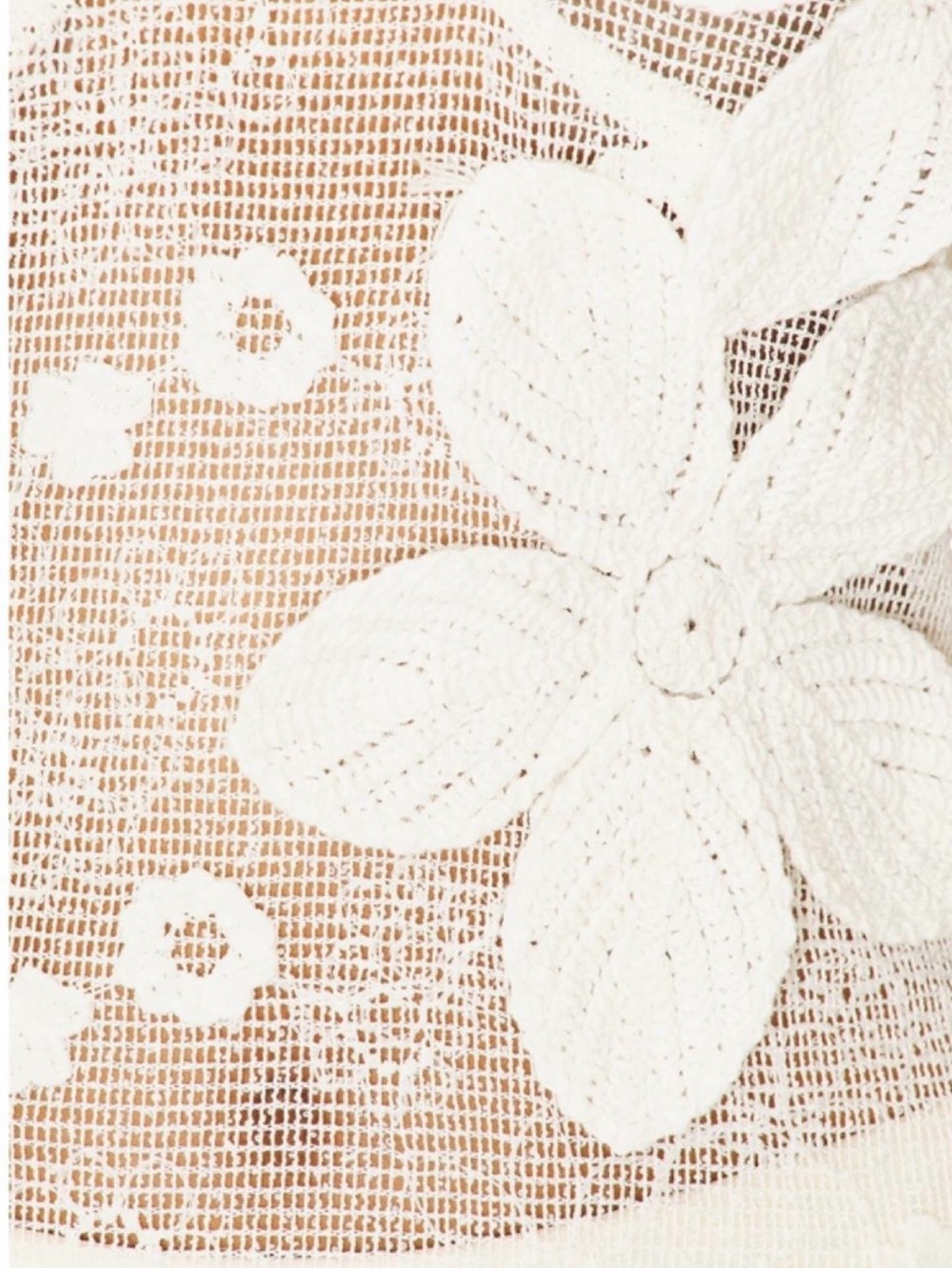 Cream Floral Crochet Halter maxi Dress - Picture 6 of 6